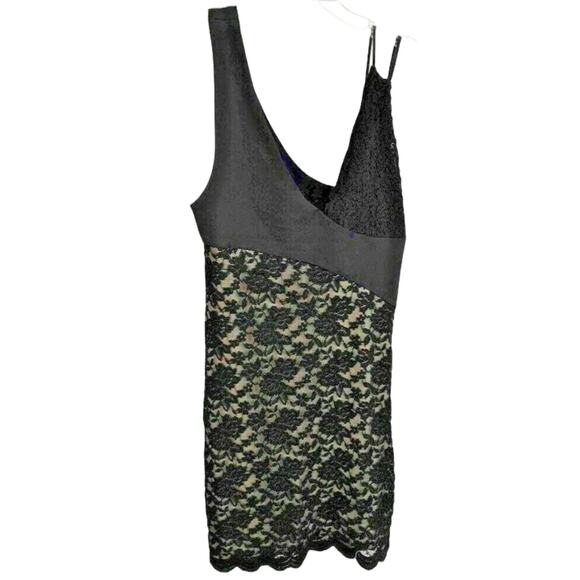 Free People Women's Mini Dress XS Bodycon Lower East Side Floral Lace Sleeveless - Picture 1 of 7